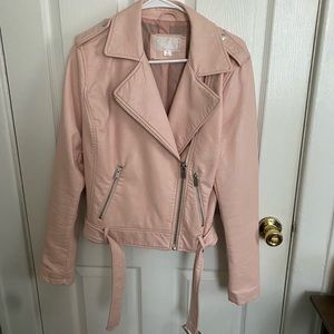 🌷Pink Faux Leather Jacket🌷